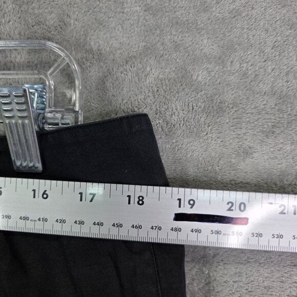 Mens Axis Black Pleated Chino Shorts 8" Inseam Silk Cotton Blend Size 38 - Picture 7 of 10